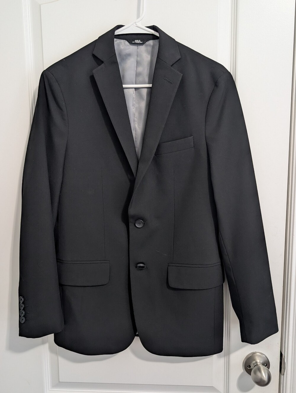 JM Haggar Premium Slim Fit Stretch Suit Jacket Blazer 36R Black HZ70285